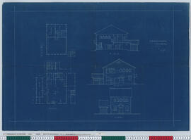 城端郵便局新築設計図;資料名称:各階平面図及建図断面;縮尺:1:100;作成年月日:昭和二年九月十一日