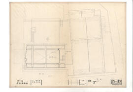 大島町役場　庁舎・図書館; 資料名称:平面 3階; 縮尺:1:100
