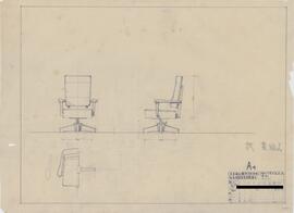 日本相互銀行(東京本店)；資料名称:社長.副社長室回転椅子；縮尺:1:10；作成年月日:昭和27年2月2日