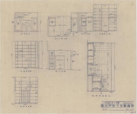 日本相互銀行横浜支店；資料名称:平面図断面図立面図；縮尺:1:100；作成年月日:昭和27年6月19日