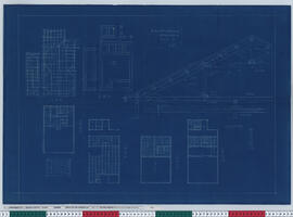 城端郵便局新築設計図;資料名称:小屋組床梁伏及基礎天井伏;縮尺:1:100 1:20;作成年月日:昭和二年九月十一日