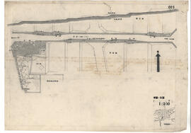[大島元町計画]; 資料名称:平面・断面; 縮尺:1:200