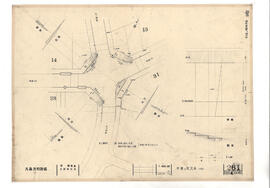 大島元町計画; 資料名称:中通り交叉点（ホ）; 縮尺:1:300,30