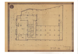 日佛会館; 資料名称:地2階平面図; 縮尺:1:100