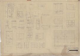 日本無尽株式会社立川支店；資料名称:展開図 和室.小使室.用度室.其の他；縮尺:1:100；作成年月日:昭和26年4月1日
