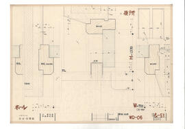 大島町役場　庁舎・図書館; 資料名称:詳細・木枠 WD-06; 縮尺:1:1