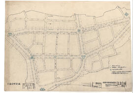 大島元町計画; 資料名称:街路付属施設配置図; 縮尺:1:1000