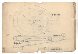 [宇宙科学館]; 資料名称:プラネタリウム扉 押手・引手 原寸; 縮尺:1:1