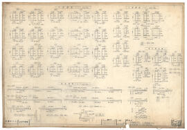 呉羽中学校; 資料名称:構造図 大梁断面リスト 小梁断面リスト 床版配筋リスト 屋外階段廻り; 縮尺:1:30