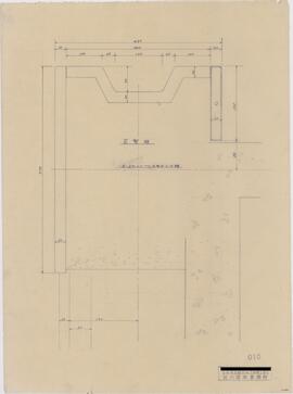 日本相互銀行本店新築工事場；資料名称:E型柱 B～2ラーメン-3,4,5,6,7階[断面図]