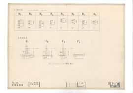 大島町役場　野増出張所; 資料名称:小梁断面表 基礎断面図; 縮尺:1:30