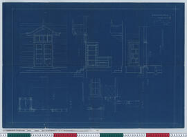 城端郵便局新築設計図;資料名称:玄関及発着口其他詳細;縮尺:1:20;作成年月日:昭和二年九月十一日