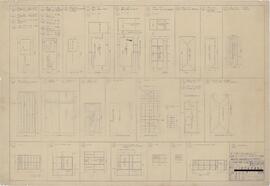 日本無尽株式會社大森支店；資料名称:建具表(其の2)；縮尺:1:20 1:50；作成年月日:昭和26年3月2日