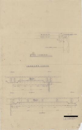 日本相互銀行本店新築工事場；資料名称:天井・テックス 壁・プラスター）天井廻縁現寸図 3階電話交換室天井詳細図