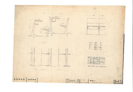 呉羽中学校; 資料名称:詳細図 音楽教室 椅子; 縮尺:1:10