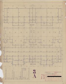 PM.NO.73；資料名称:土台大□附土台敷桁 [部材数量計算表]；縮尺:1:50；作成年月日:昭和23年8月25日