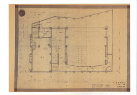 日佛会館; 資料名称:地1階平面図; 縮尺:1:100