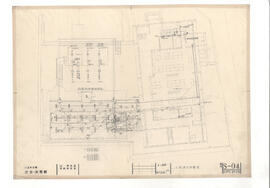大島町役場　庁舎・図書館; 資料名称:2階電気設備図; 縮尺:1:100