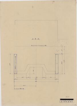日本相互銀行本店新築工事場；資料名称:D型柱 B～1ラーメン-3,4,5,6,7階[断面図]