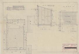 日本無尽株式会社川崎支店；資料名称:建物及板塀；縮尺:1:100 1:20；作成年月日:昭和24年5月24日